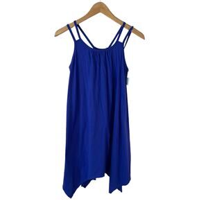 Melrose and Market New Girls Asymmetrical Hem Casual Dress Blue Size Large 10/12